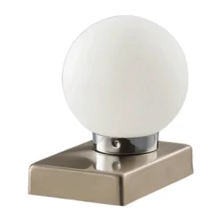 Lámpara de mesa Naomi con esfera de vidrio