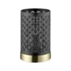 Lámpara de mesa Neolia, altura 19 cm, color negro/oro, metal