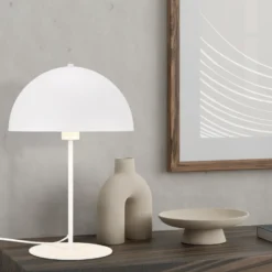 Lámpara de mesa NOLA, altura 45 cm, blanca