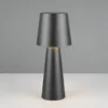 Lámpara de mesa Nubia, negra, altura 40 cm, metal, E27