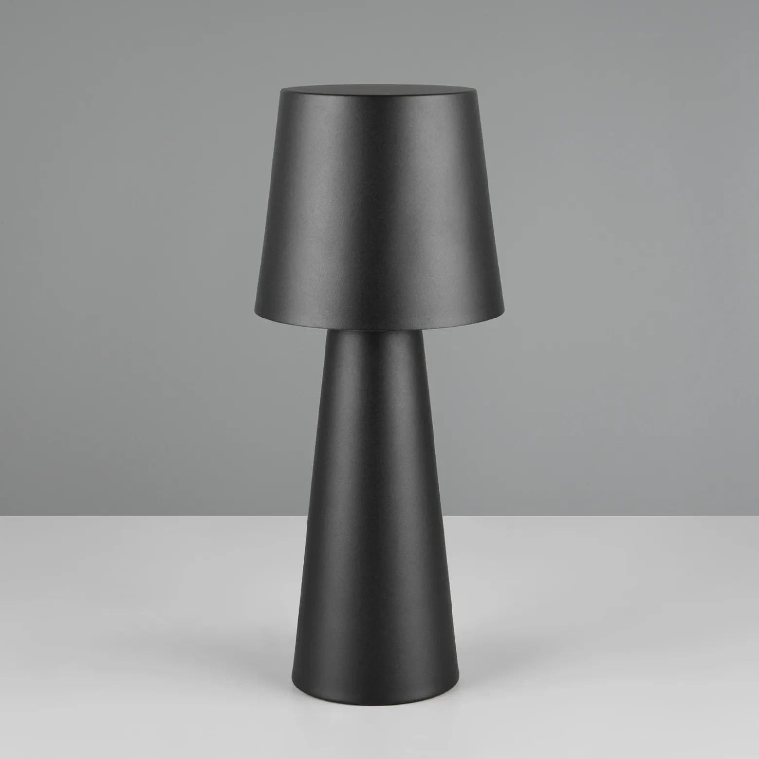 Lámpara de mesa Nubia, negra, altura 40 cm, metal, E27