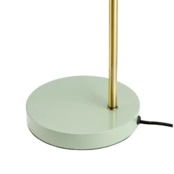 Lámpara de mesa Ocean de Dyberg Larsen, color oliva/latón, altura 43 cm