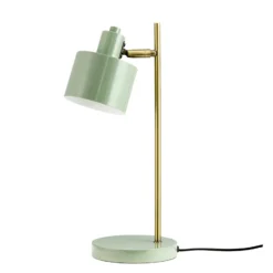 Lámpara de mesa Ocean de Dyberg Larsen, color oliva/latón, altura 43 cm