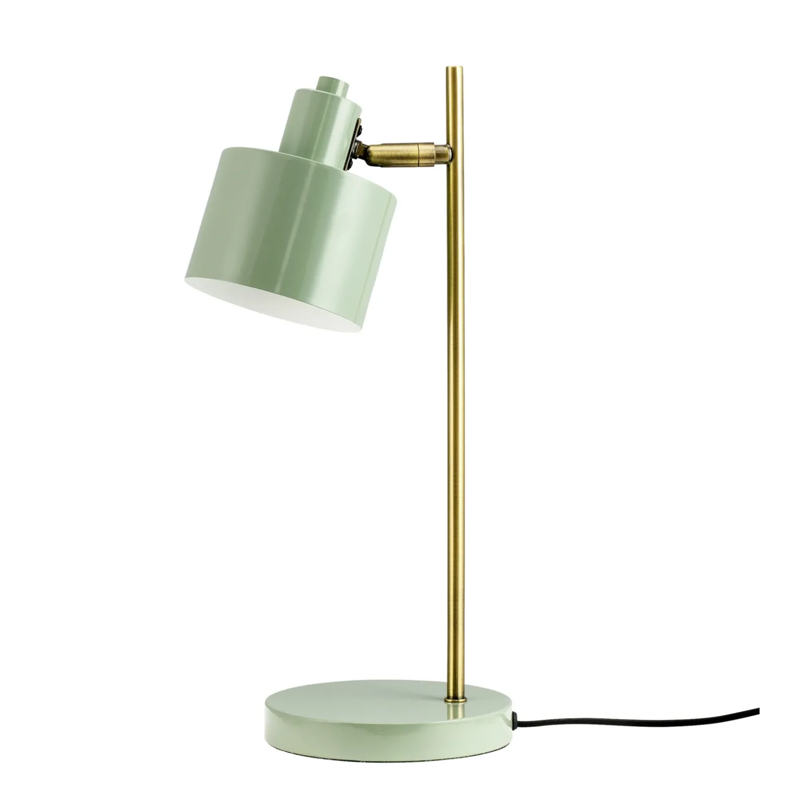 Lámpara de mesa Ocean de Dyberg Larsen, color oliva/latón, altura 43 cm
