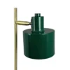 Lámpara de mesa Ocean de Dyberg Larsen, verde oscuro/latón, 43 cm