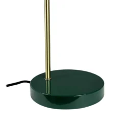 Lámpara de mesa Ocean de Dyberg Larsen, verde oscuro/latón, 43 cm