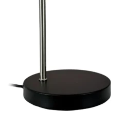 Lámpara de mesa Ocean de Dyberg Larsen, negro/acero, altura 43 cm