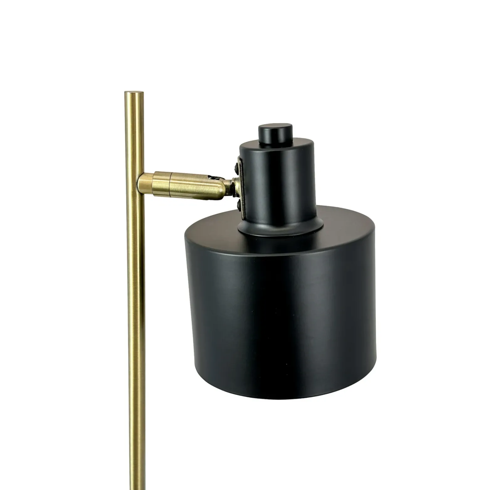 Lámpara de mesa Ocean de Dyberg Larsen, negra/latón, 43 cm