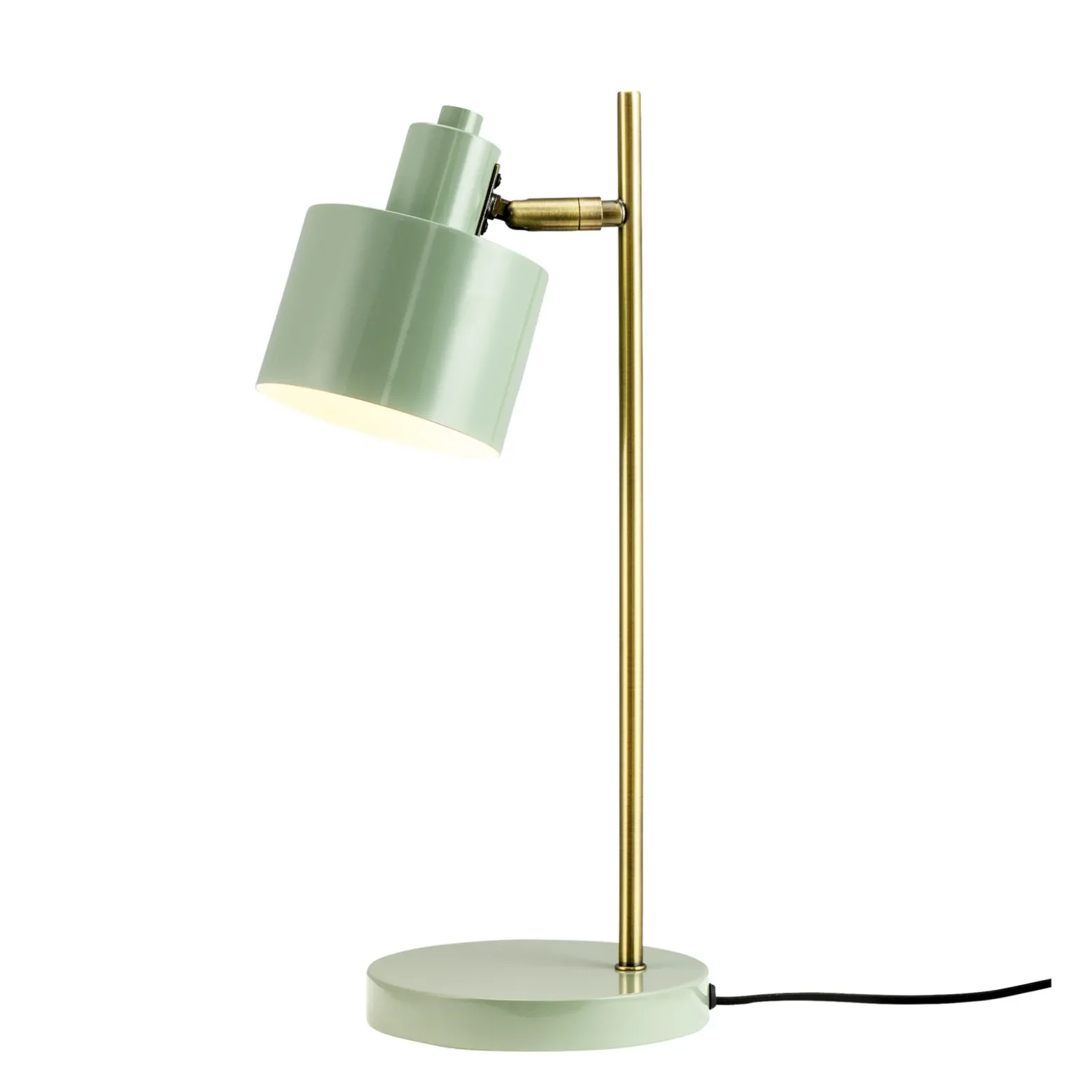 Lámpara de mesa Ocean de Dyberg Larsen, color oliva/latón, altura 43 cm