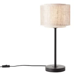 Lámpara de mesa Odar con bambú