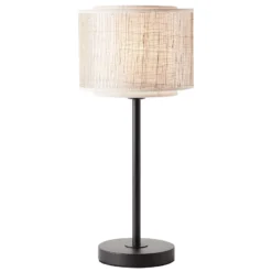 Lámpara de mesa Odar con bambú