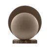 Lámpara de mesa ORBIT de Globen Lighting, marrón, altura 32 cm, base de mármol