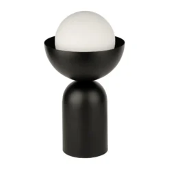 Lámpara de mesa OSRAM Decor Bowl, negra, acero, E14