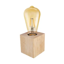 Lámpara de mesa OSRAM Vintage 1906, madera con bombilla LED E27
