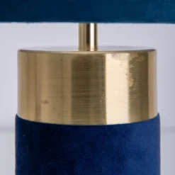 Lámpara de mesa 3189512, pantalla textil, azul