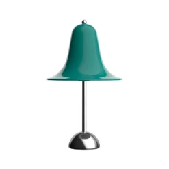 Lámpara de mesa Pantop de VERPAN, azul verdoso oscuro, altura 23 cm
