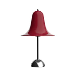 Lámpara de mesa Pantop de VERPAN, rojo cereza, altura 28 cm, metal