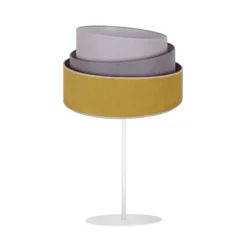 Lámpara de mesa Pastell Trio mostaza/gris/gris claro H 50 cm