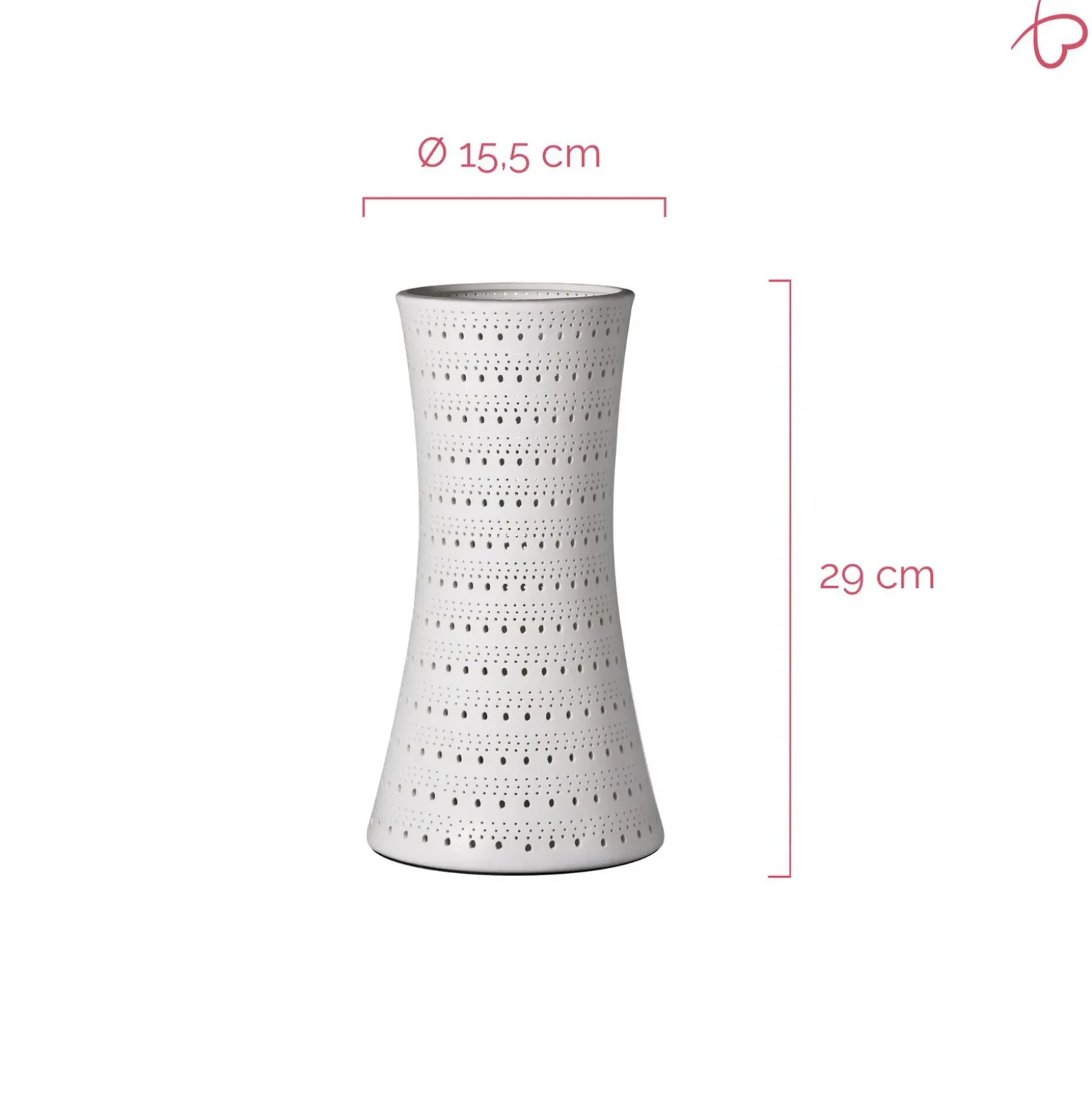 Lámpara de mesa Pauleen DREAMY SUNKISS, blanca, altura 29 cm, porcelana