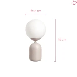 Lámpara de mesa Pauleen GLOWING CHARM, gris, 30 cm, cerámica/vidrio