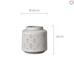 Lámpara de mesa Pauleen PRETTY SUNKISS, blanca, altura 18 cm, porcelana