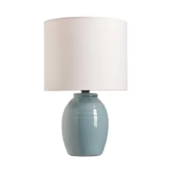 Lámpara de mesa Pauleen SEA RHYTHM, blanca/azul, altura 30 cm, cerámica