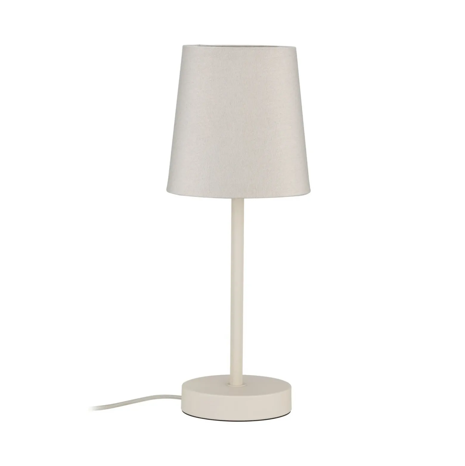 Lámpara de mesa Paulmann Stellan II, color crema, altura 40 cm, tejido