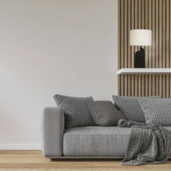 Lámpara de mesa Perth, blanco/negro Altura 65 cm Textil/resina