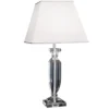 Lámpara de mesa Pokal con cristal cromo/blanco