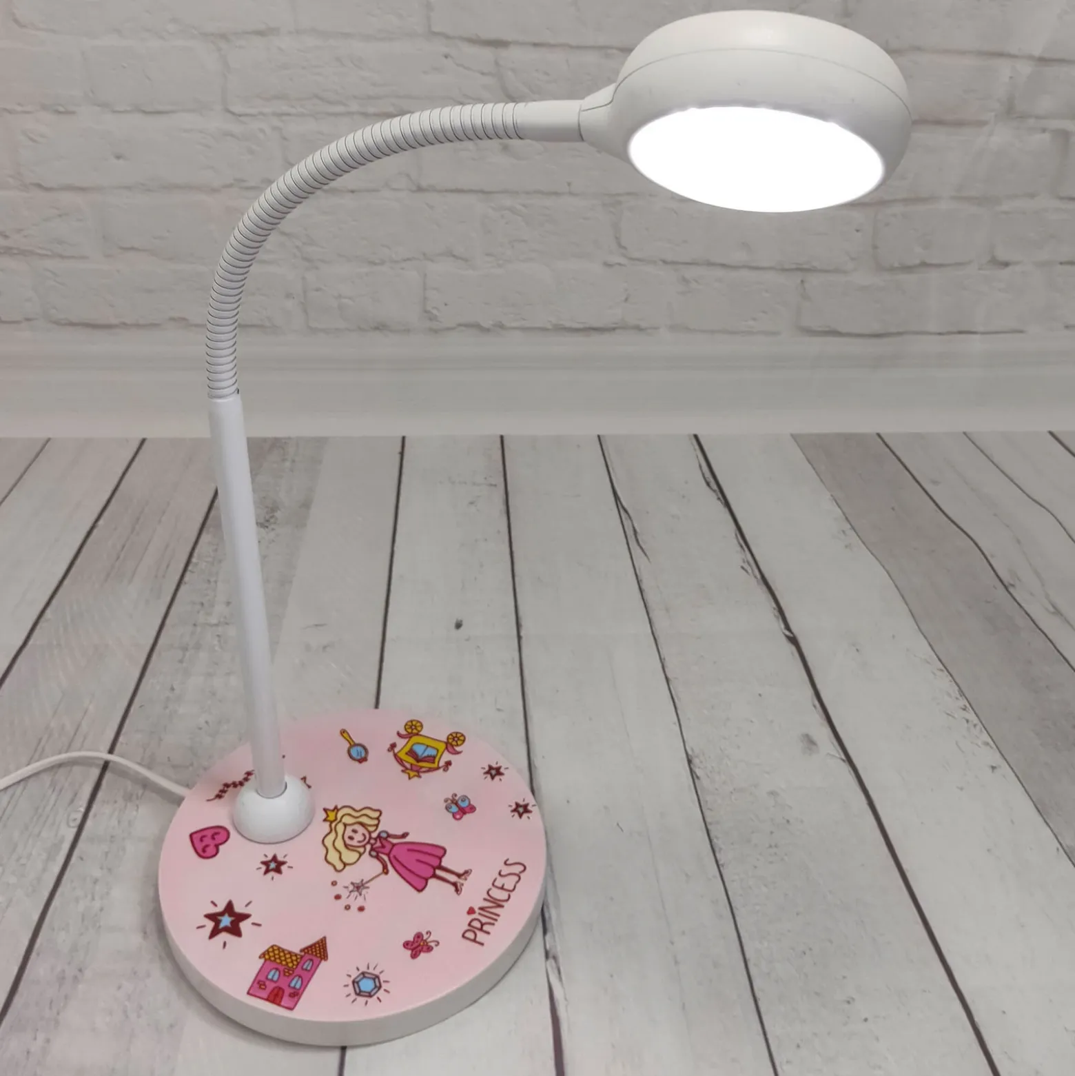 Lámpara de mesa Princesa con brazo flexible