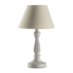 Lámpara de mesa Raffy de madera envejecida