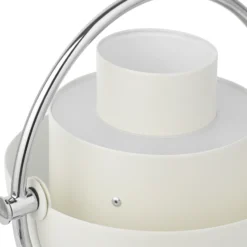 Lámpara de mesa recargable Gubi Multi-Lite, cromada/blanca, 30 cm