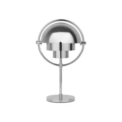 Lámpara de mesa recargable Gubi Multi-Lite, cromada/cromada, 30 cm