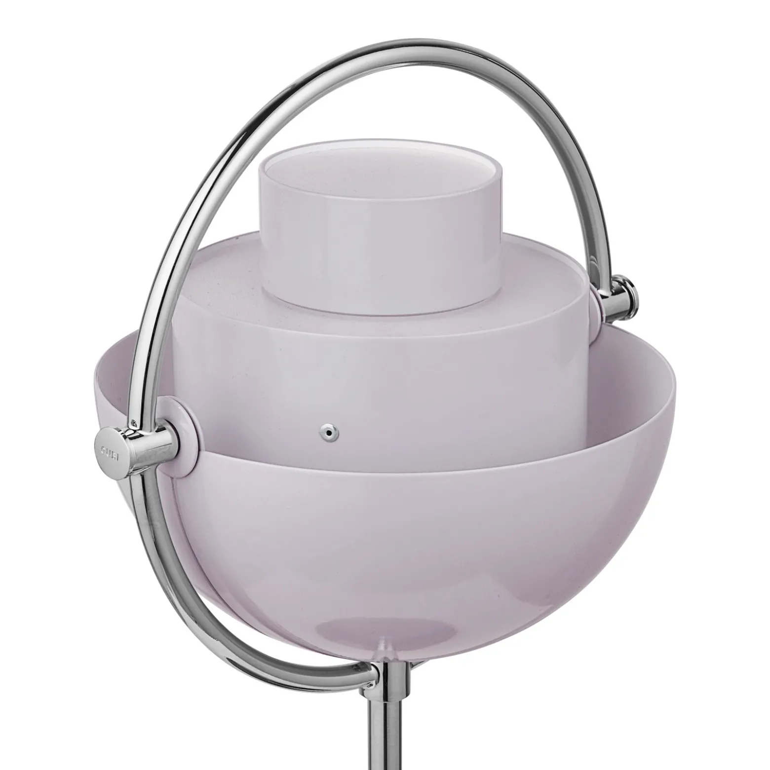 Lámpara de mesa recargable Gubi Multi-Lite, cromada/morado, 30 cm