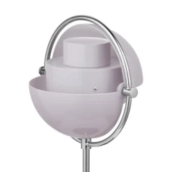 Lámpara de mesa recargable Gubi Multi-Lite, cromada/morado, 30 cm