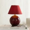Lámpara de mesa recargable IRIS de Globen Lighting, roja, altura 23 cm, G4