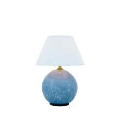 Lámpara de mesa recargable IRIS de Globen Lighting, azul, altura 23 cm, G4