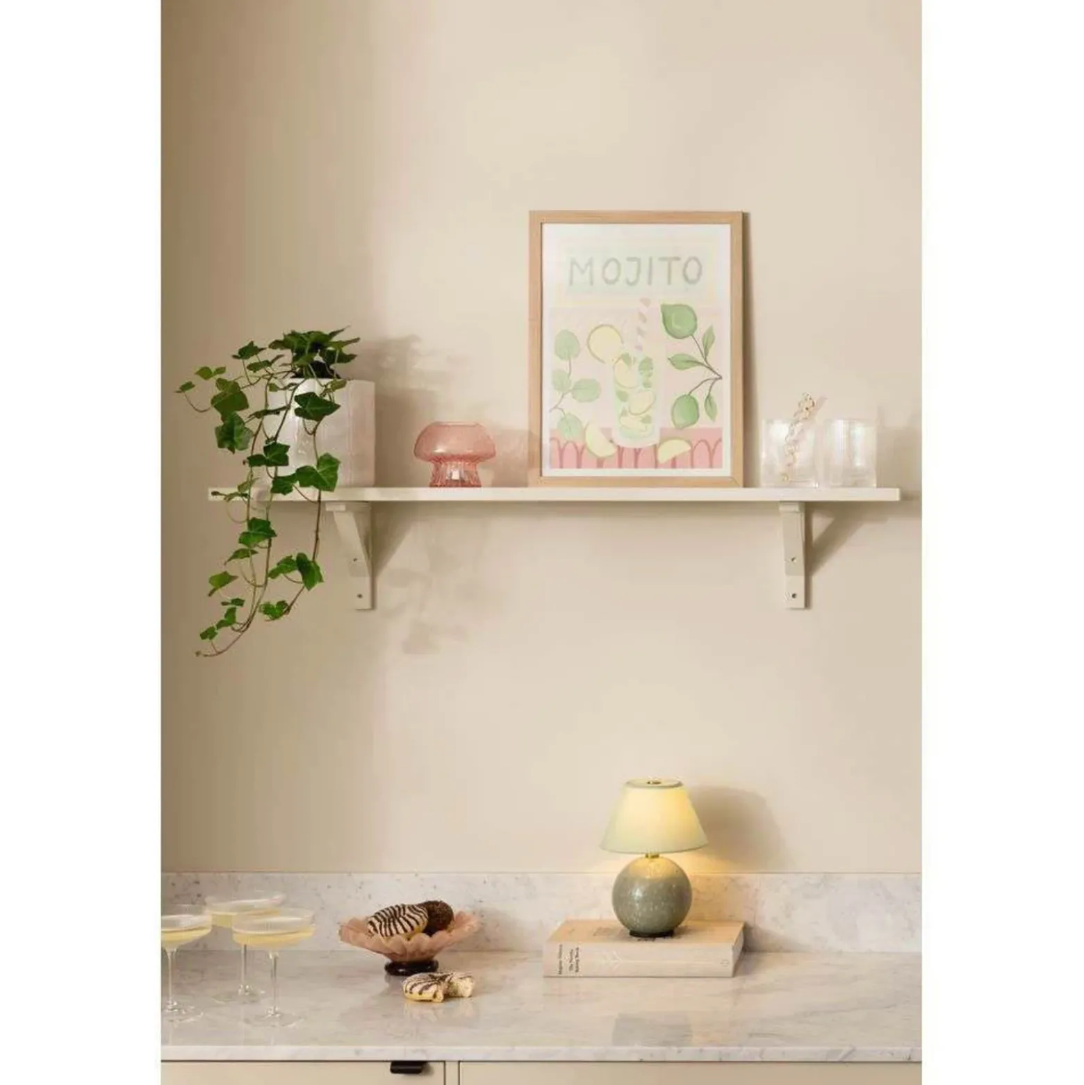 Lámpara de mesa recargable IRIS de Globen Lighting, verde, altura 23 cm, G4