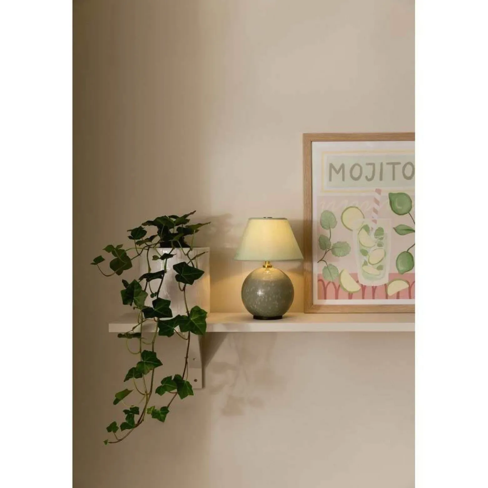 Lámpara de mesa recargable IRIS de Globen Lighting, verde, altura 23 cm, G4