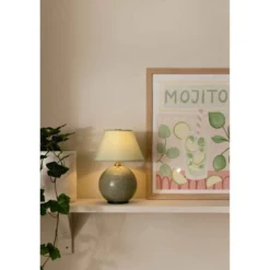 Lámpara de mesa recargable IRIS de Globen Lighting, verde, altura 23 cm, G4