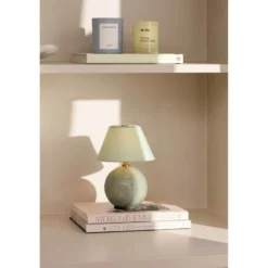 Lámpara de mesa recargable IRIS de Globen Lighting, verde, altura 23 cm, G4