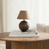 Lámpara de mesa recargable IRIS de Globen Lighting, marrón, 23 cm, G4