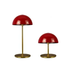 Lámpara de mesa recargable LED Along de Dyberg Larsen, roja, juego de 2 unidades