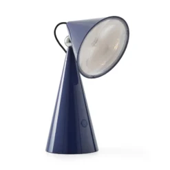 Lámpara de mesa recargable LED Pose de Tom Dixon, índigo, altura 25 cm