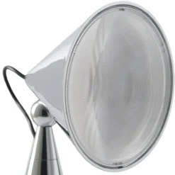 Lámpara de mesa recargable LED Pose de Tom Dixon, color plateado, altura 25 cm