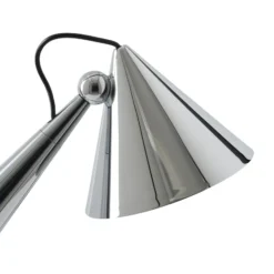Lámpara de mesa recargable LED Pose de Tom Dixon, color plateado, altura 25 cm
