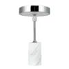 Lámpara de mesa recargable LED Starlight de Dyberg Larsen, cromada/blanca