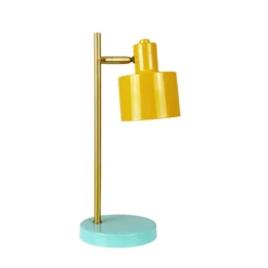 Lámpara de mesa recargable LED Ocean Mini de Dyberg Larsen, curry/turquesa