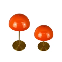 Lámpara de mesa recargable LED Along de Dyberg Larsen, naranja, juego de 2