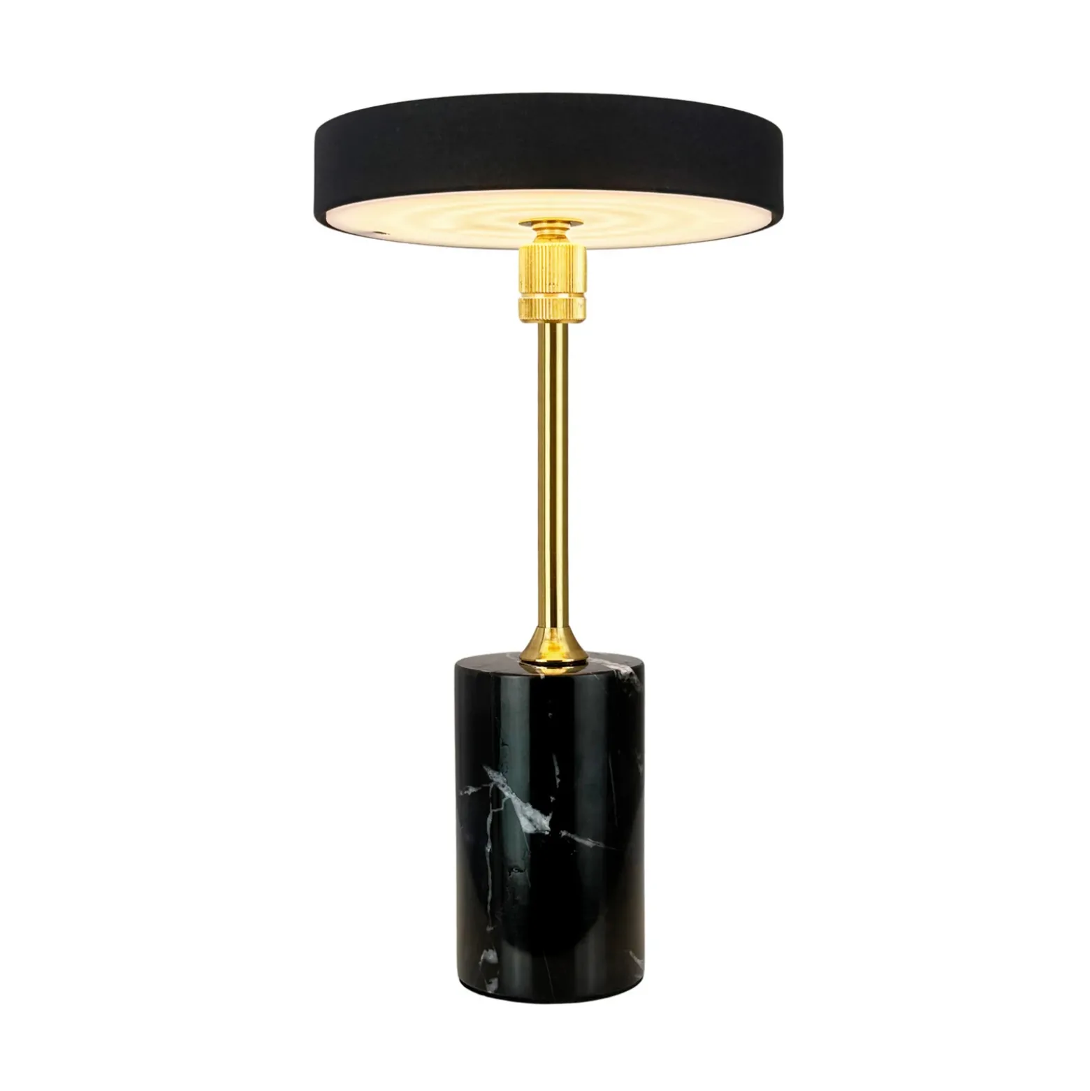 Lámpara de mesa recargable LED Starlight de Dyberg Larsen, negro/latón